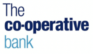 Co-operative Bank logo in blue on white background